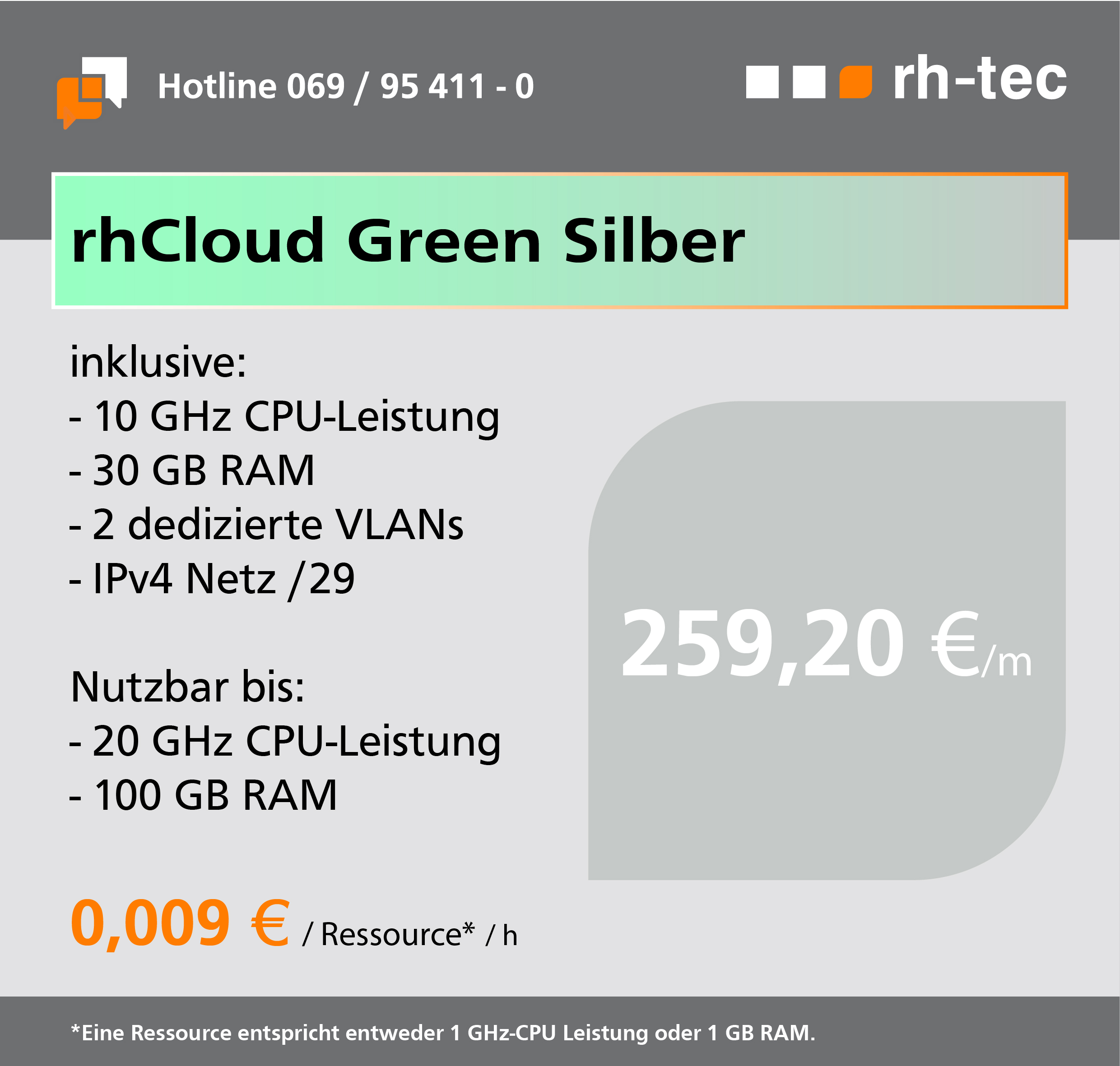 rhCloud Green Silber